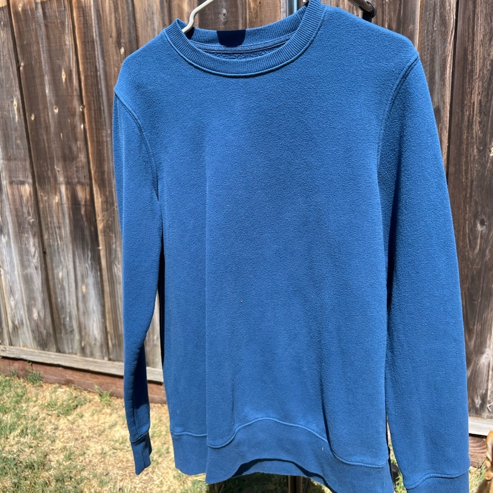 Solid blue sweater
